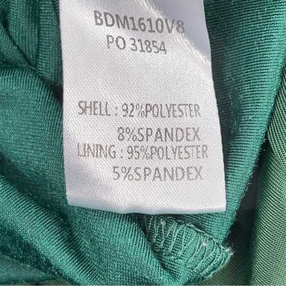 XS TOBI GREEN VELOUR GOWN FORMAL SLEEVELESS EVENT STRETCH - Picture 14 of 14